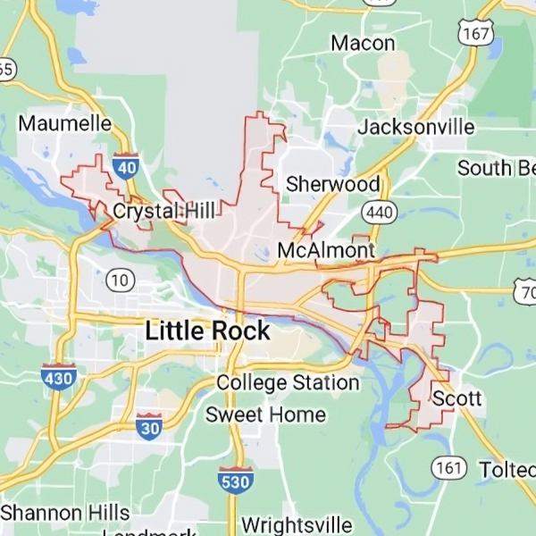 Map of North Little Rock